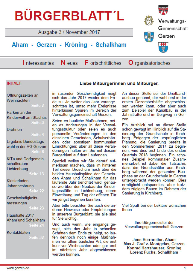 Bürgerblatt´l November 2017
