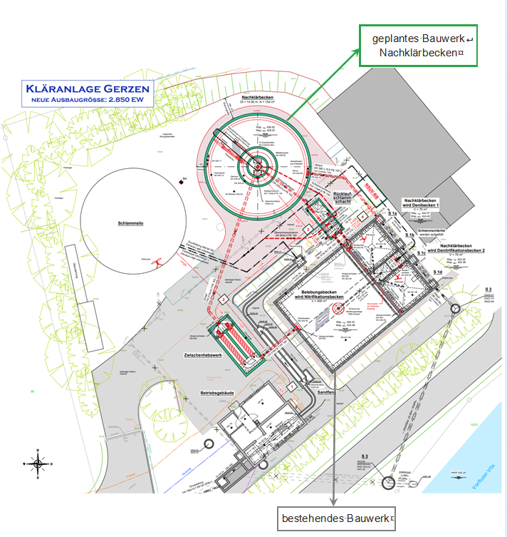 Kläranlagenzusammenlegung Gerzen-Lichtenhaag - Erweiterung der Kläranlage Gerzen