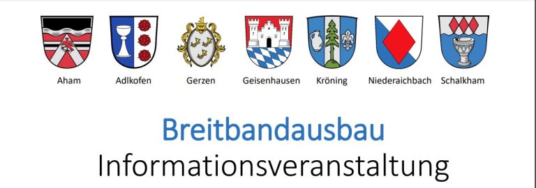 Informationsveranstaltungen zum Breitbandausbau