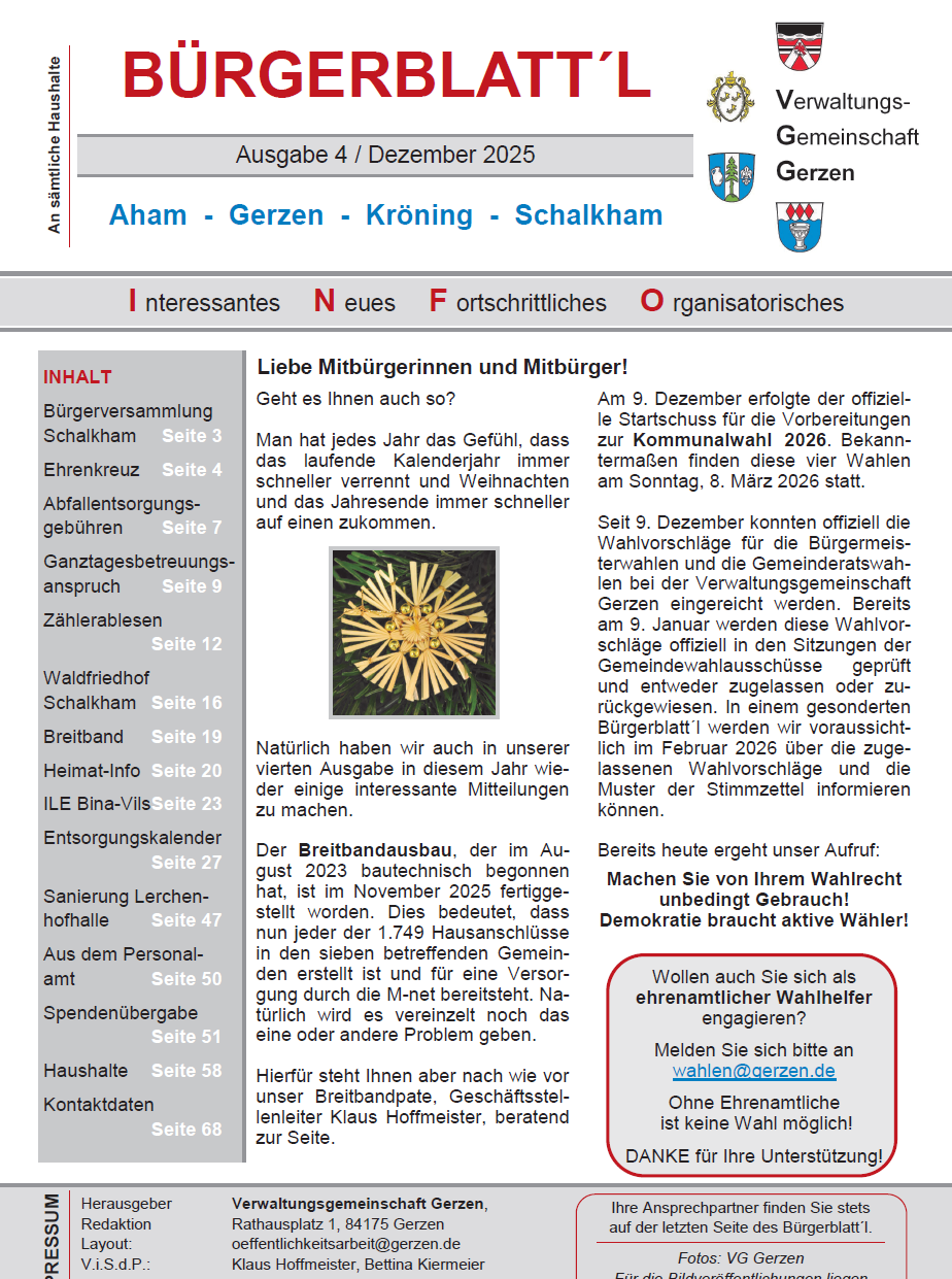 Bürgerblatt´l Dezember 2025