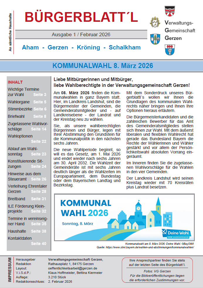 Bürgerblatt´l Februar 2026
